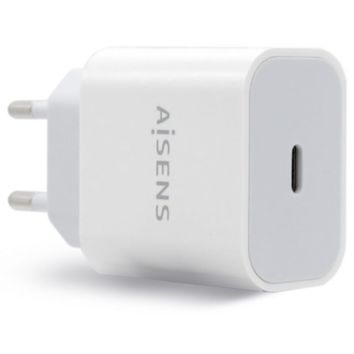 AISENS USB-C Charger PD3.0 1 Port 1x USB-C 20 W, White