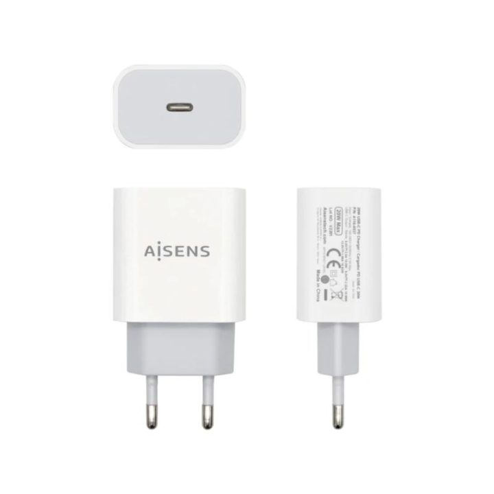 AISENS USB-C Charger PD3.0 1 Port 1x USB-C 20 W, White