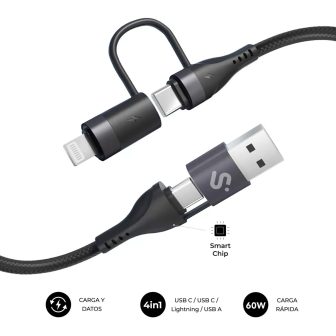Subblim cable top 4IN1 60W c-c-l-a 1,2m (SUBCAB-4IN101)