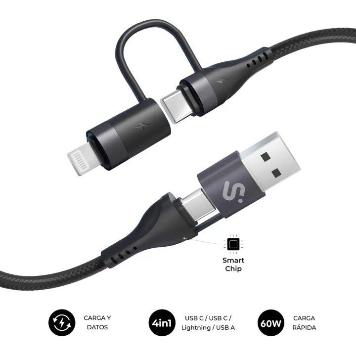 Subblim cable top 4IN1 60W c-c-l-a 1,2m (SUBCAB-4IN101)