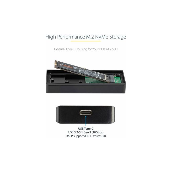 StarTech.com Caixa USB-C de 10Gbps para SSD NVMe M.2 - Caixa USB Tipo…