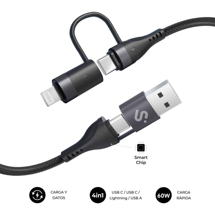 Subblim cable top 4IN1 60W c-c-l-a 1,2m (SUBCAB-4IN101)