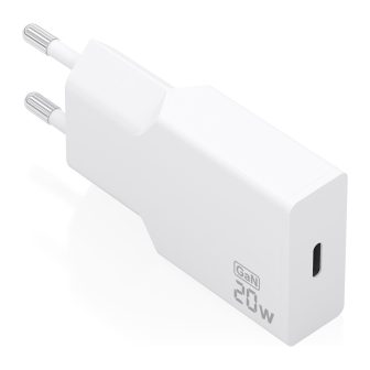 AISENS Carregador Ultra Fino GaN 20W, 1xUSB-C PD3.0, Branco