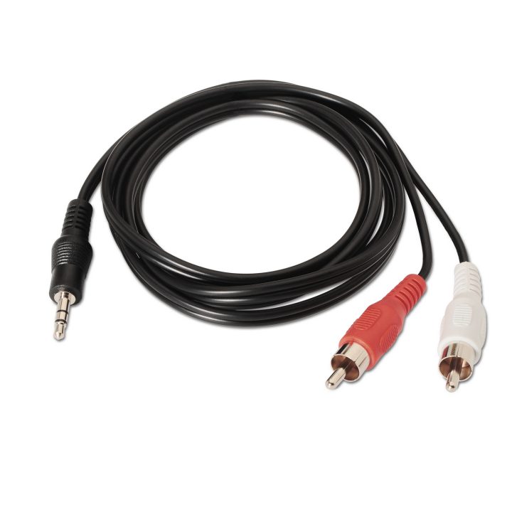 AISENS A128-0147 Audio Cable 1.5 m 3.5mm 2 x RCA Black