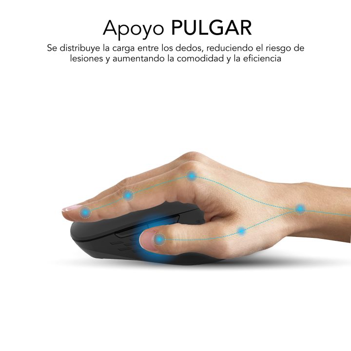 Subblim Curve Ergo Dual Wireless Mouse Black (SUBMO-EDCUR01)