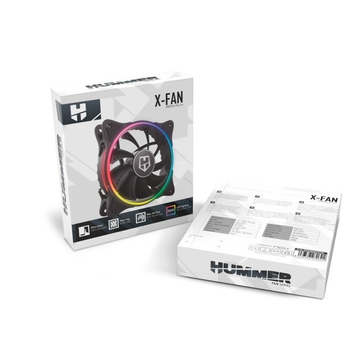 NOX x-fan 120mm ARGB Case Fan (NXHUMMERXFAN)