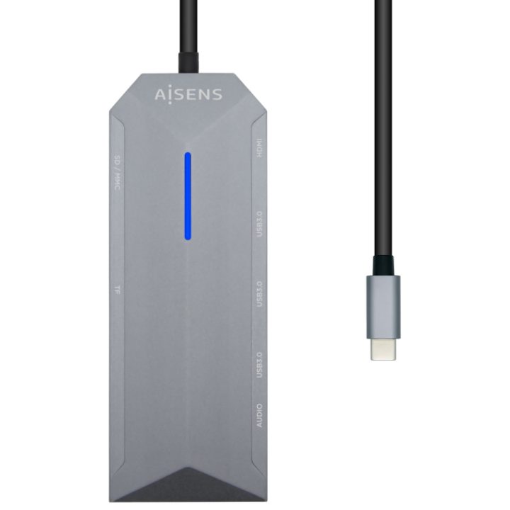 AISENS USB-C Dock 9 em 1, USB-C a 1x HDMI, 1xRJ45, 3x USB, 1x PD, 1x…