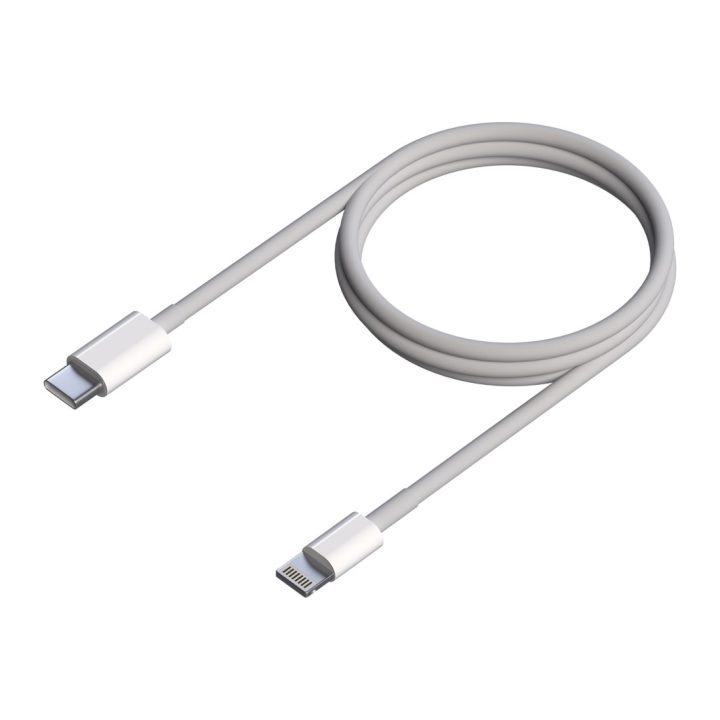 AISENS USB 2.0 USB-C A to Lightning PD 2A Cable, Lightning/M-USB-C/M…