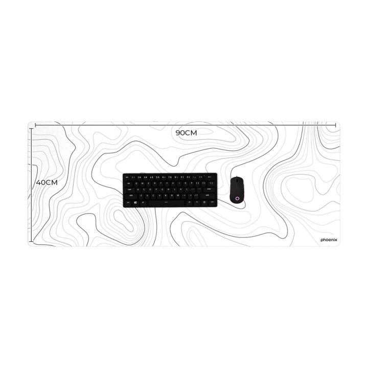 Phoenix Technologies Phoenix Stratos White Desk Mat 90 x 40 cm with…