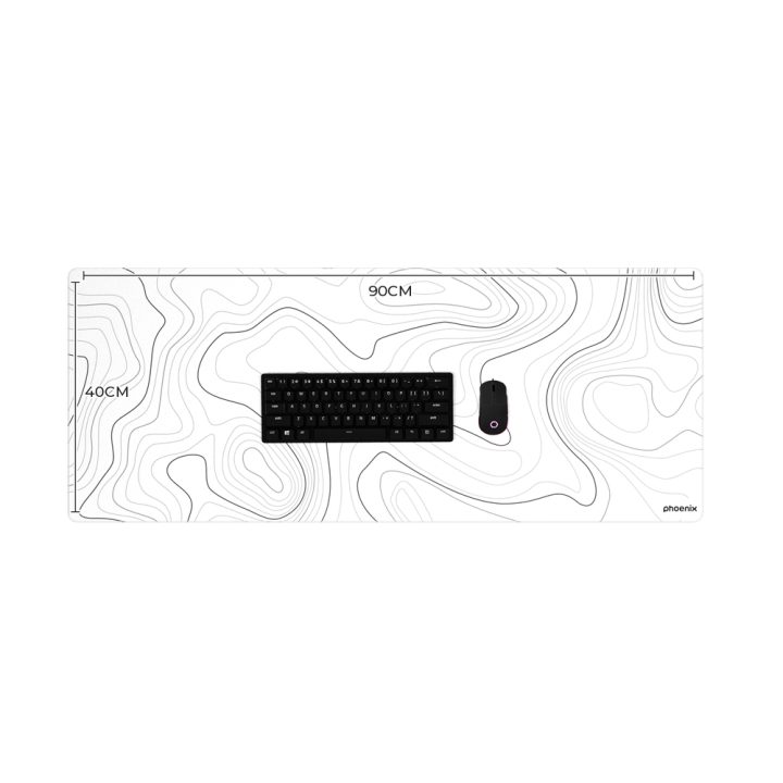 Phoenix Technologies Phoenix Stratos White Desk Mat 90 x 40 cm with…