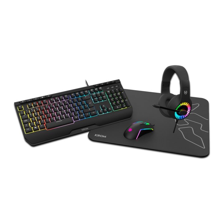Krom Kenya 4-in-1 Gaming Kit. Full-size USB Cable RGB (100%)…