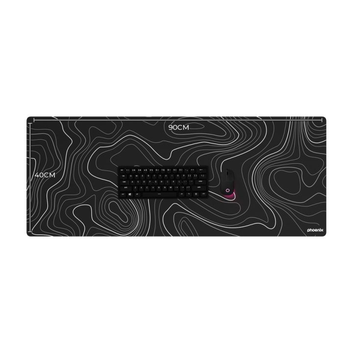 Phoenix Technologies Phoenix Stratos Desk Mat for Mouse Black 90 x 40…