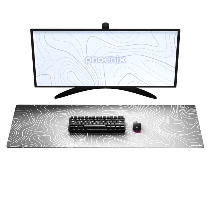 Phoenix Technologies Phoenix Stratos Desk Mat for Mouse Black 90 x 40…