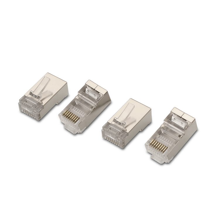 AISENS A138-0293 RJ-45 Connector Stainless Steel, Transparent