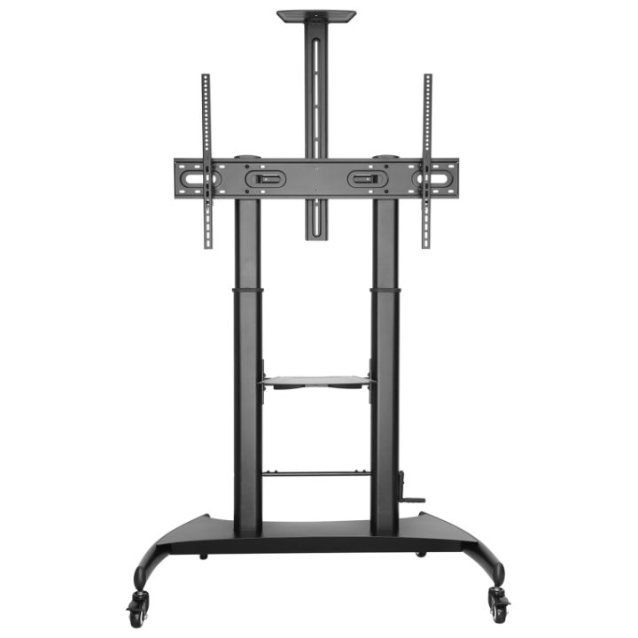 AISENS ECO Floor Stand with Wheels and Crank, DVD Tray and Camera…