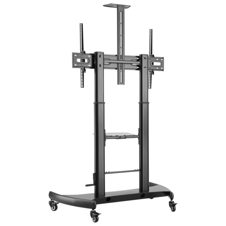 AISENS Soporte de Suelo ECO con Ruedas y Manivela, Bandeja para DVD y…