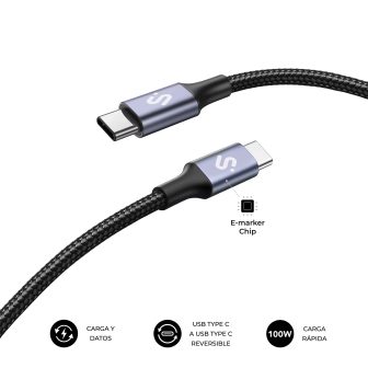 Subblim cable plus 100W c-c 1m white (SUBCAB-C10010)