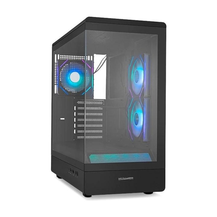 NOX Semitorre HUMMER SIGNAL Frameless ARGB Preto (NXHUMMERSIGNALBK)