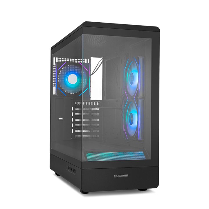 NOX Semitorre HUMMER SIGNAL Frameless ARGB Negro (NXHUMMERSIGNALBK)