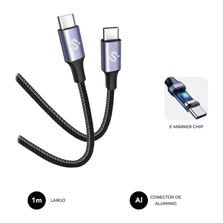 Cabo Subblim cable plus 100W c-c 1m branco (SUBCAB-C10010)