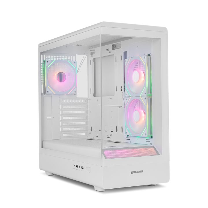 NOX Semitorre HUMMER SIGNAL Frameless ARGB Branco (NXHUMMERSIGNALWH)
