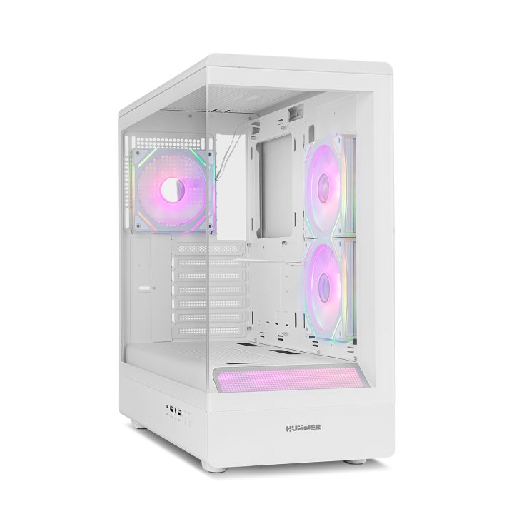 NOX Mid-Tower HUMMER SIGNAL Frameless ARGB White (NXHUMMERSIGNALWH)