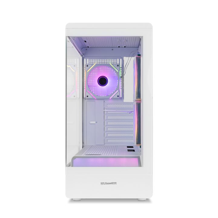 NOX Mid-Tower HUMMER SIGNAL Frameless ARGB White (NXHUMMERSIGNALWH)
