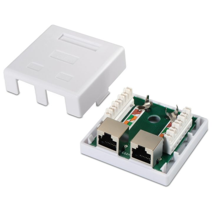 AISENS A139-0304 Cat6 Network Connection Box White
