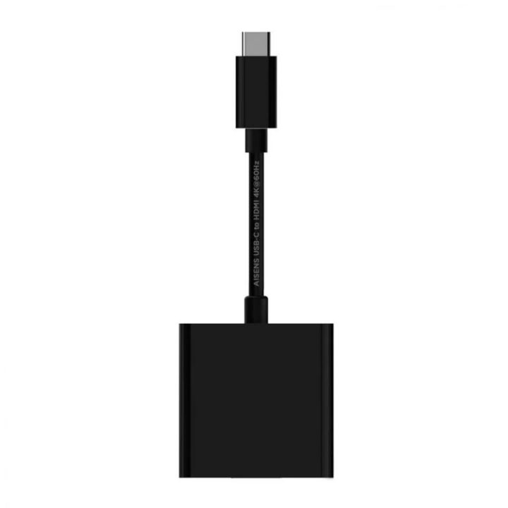 AISENS USB-C to HDMI 4K@60Hz Converter, USB-C/M-HDMI/H, Black, 15cm