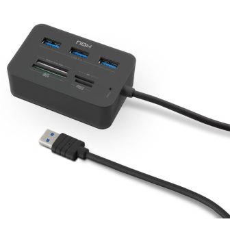 Lector de tarjetas + hub USB 3.0 NOX reader one (NXLITERDRONE)