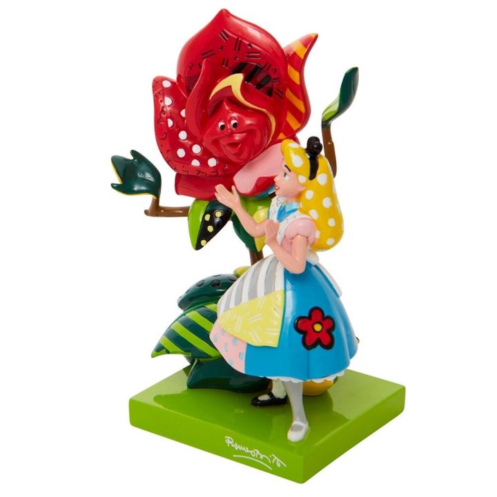 Enesco Disney Alice in Wonderland Figure Alice Talking to the Rose…