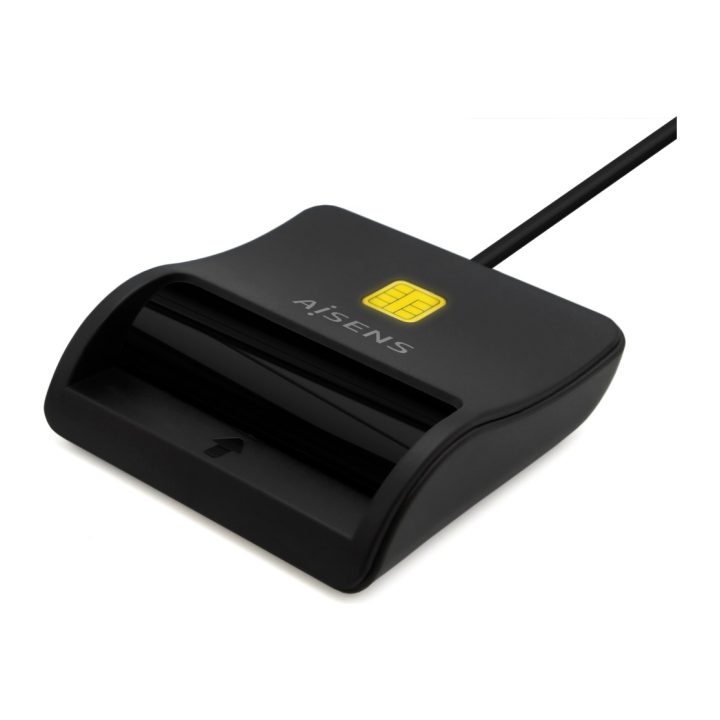 AISENS Smart Card Reader for DNI, USB-C, Black