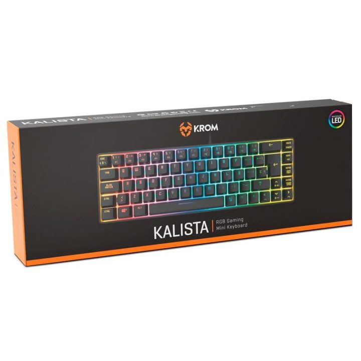 Teclado gaming Krom Kalista USB Cabo USB Mini (NXKROMKALISTASP)