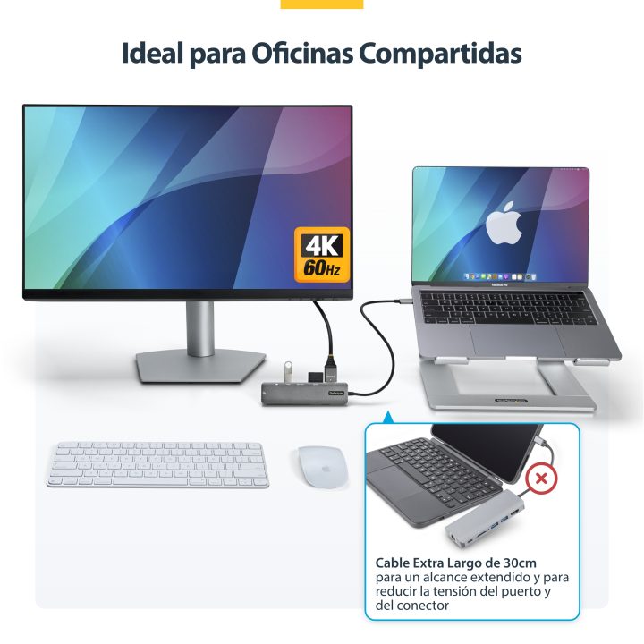 StarTech.com Docking Station USB-C a HDMI 4K60 100W - Adaptador…