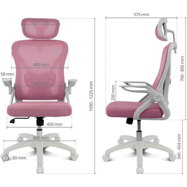 Cadeira Gaming Drift DRAIR35 Branca/Rosa (DRAIR35WP)