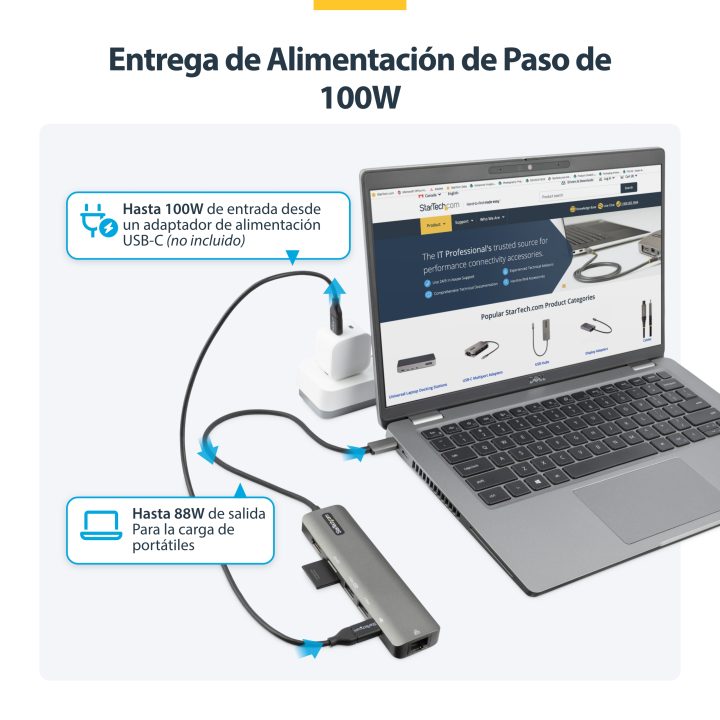 StarTech.com Docking Station USB-C a HDMI 4K60 100W - Adaptador…