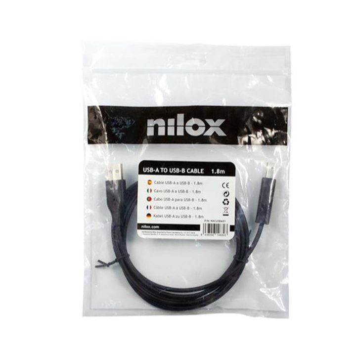 Nilox Cable USB-A a USB-B (PARA IMPRESORA) - 1.8 Metros