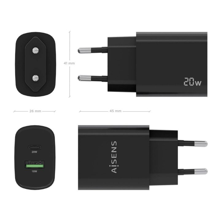 AISENS A110-0755 Universal Mobile Device Charger Black AC Fast…