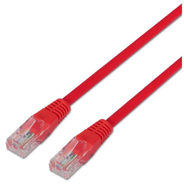 AISENS A133-0188 Red Network Cable 1 m Cat5e U/UTP (UTP)