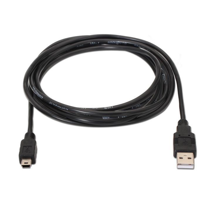 AISENS A101-0024 USB Cable USB 2.0 1 m USB A Mini-USB B Black