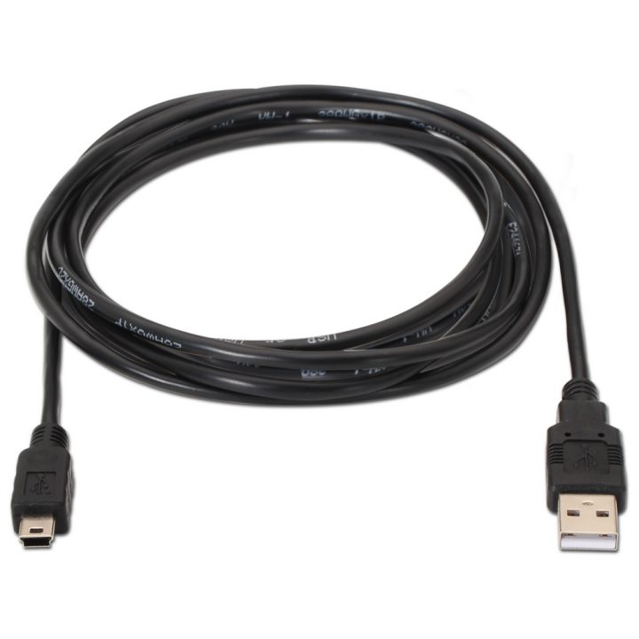 AISENS A101-0024 USB Cable USB 2.0 1 m USB A Mini-USB B Black