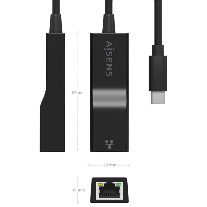 AISENS Conversor USB3.1 Gen1 USB-C a Ethernet Gigabit 10/100/1000…