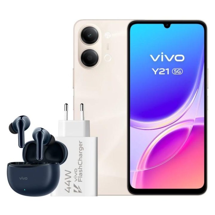 VIVO Y21 5G 4GB(+4) 256GB Gold Charger + Earphones (5673142B)