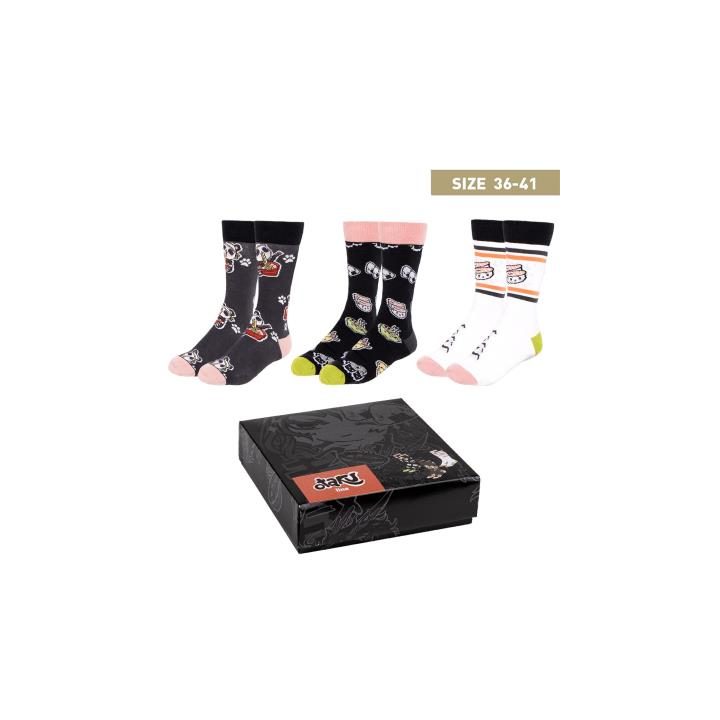 Cerdá 3-Piece Otaku Socks Pack Size 36-41 (2900001708)