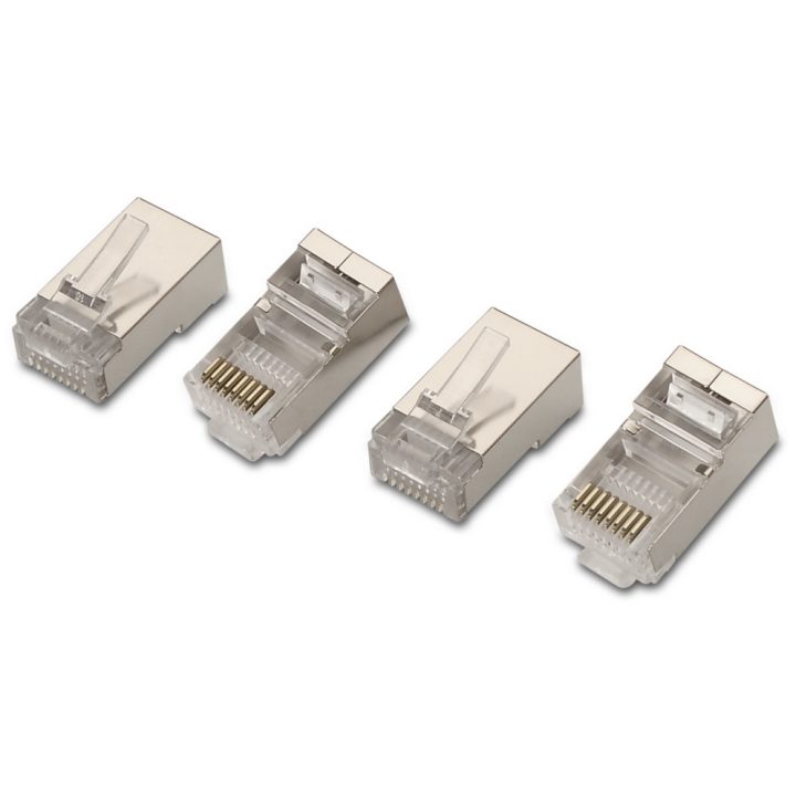 AISENS A139-0298 RJ-45 Connector Stainless Steel, Transparent