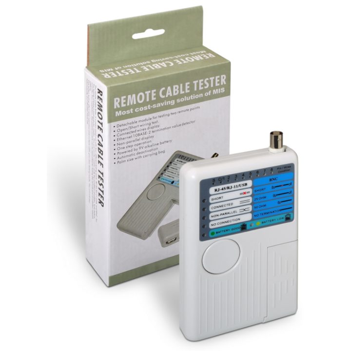 AISENS A142-0313 Network Cable Tester UTP/STP Cable Tester Gray
