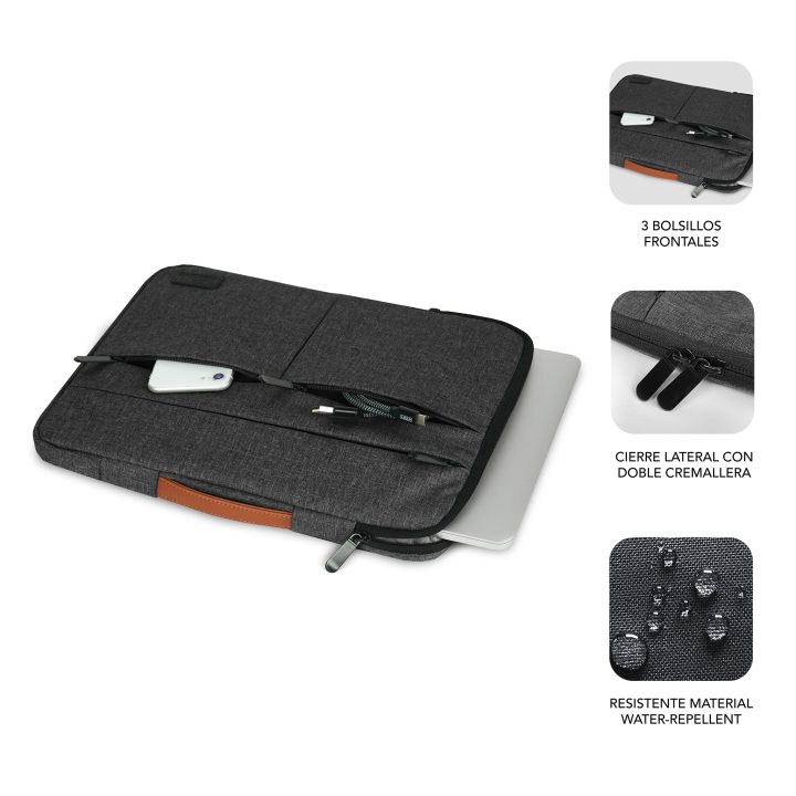 Subblim air padding 360 sleeve laptop case 15.6 inches dark gray…