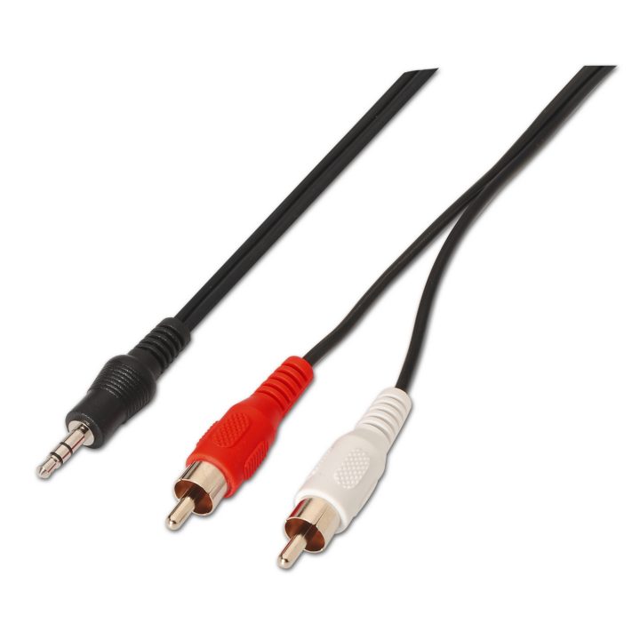 AISENS A128-0148 3 m 3.5mm 2 x RCA Audio Cable Black