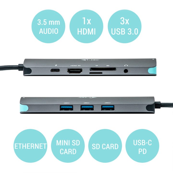 i-tec Metal USB-C Nano Docking Station 4K HDMI LAN + Power Delivery…