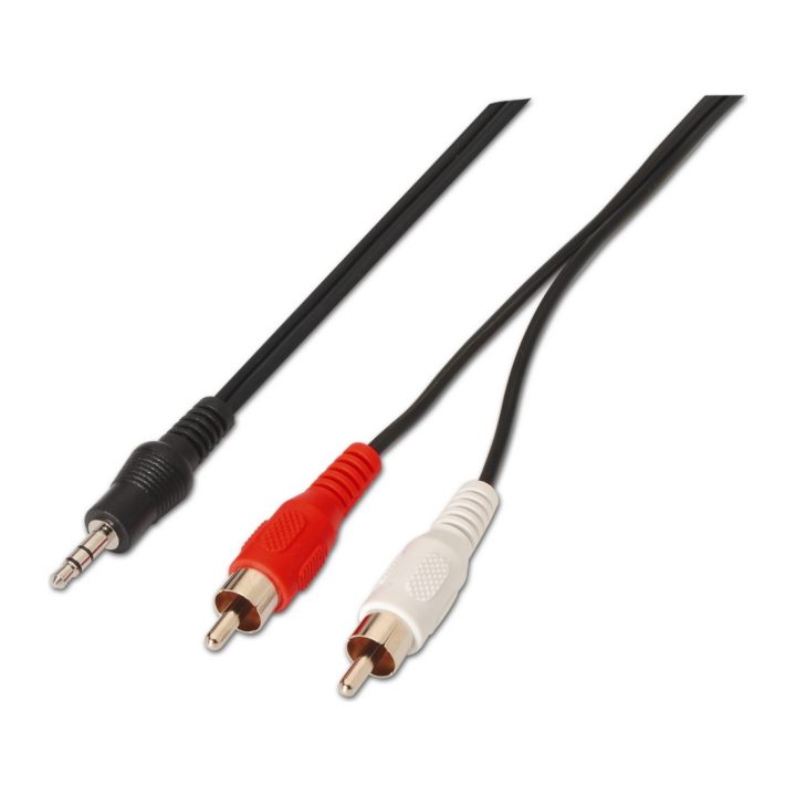 AISENS A128-0148 3 m 3.5mm 2 x RCA Audio Cable Black